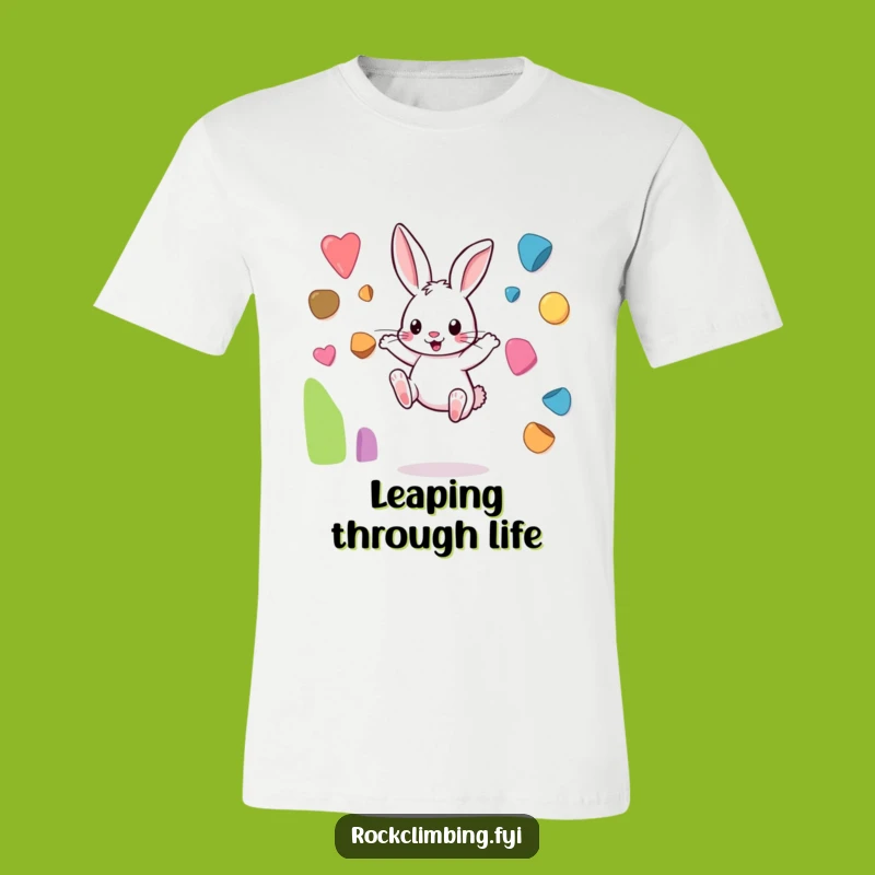 Funny Rabbit Climb T-Shirt: Playful and Hilarious Graphic Tee for Outdoor Enthusiasts