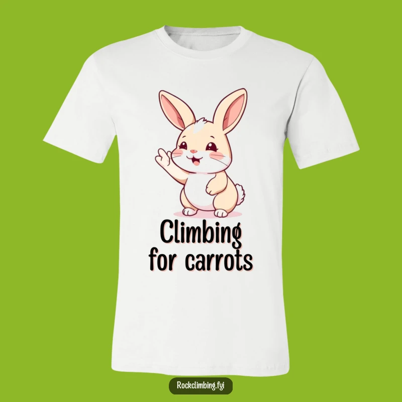 Funny Rabbit Climbing T-Shirt: Reach New Heights with Determination, Great Funny Gift