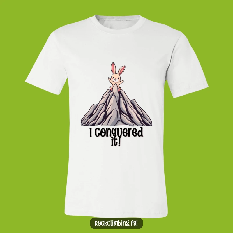 Funny Rabbit Summit T-Shirt - Mountain Conqueror Tee, Great Gift