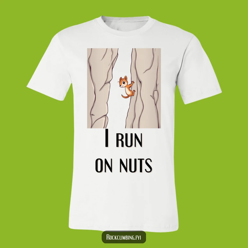 Funny Squirrel Cliff Climber T-Shirt: Hilarious Outdoor Adventure Apparel Gift