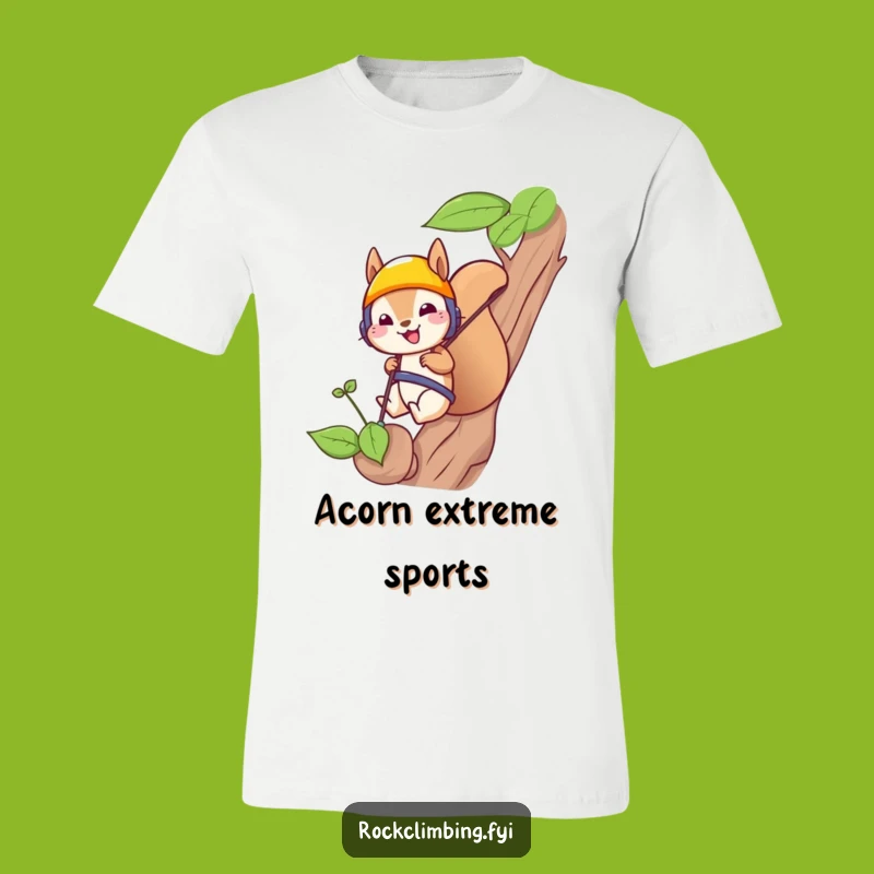 Funny Squirrel Rappelling T-Shirt: Hilarious Outdoor Adventure Apparel