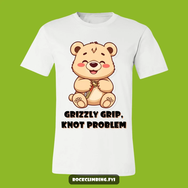 Funny Bear Cub Knot T-Shirt: Hilarious Climbing Adventure Tee for Nature Lovers