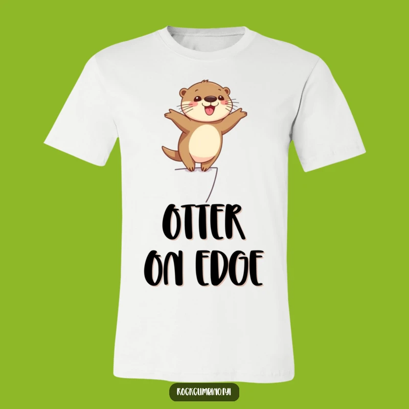 Funny Otter Balance T-Shirt - Hilarious Wildlife Tee for Playful Personalities