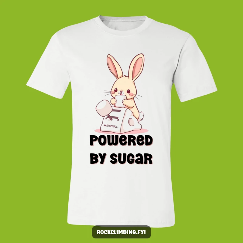 Funny Bunny Marshmallow Climb T-Shirt: Wear Your Sweet Adventure