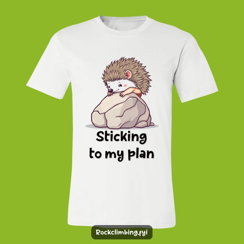 Funny Hedgehog Climber Tee - Suction Cup Strength & Boulder Bash