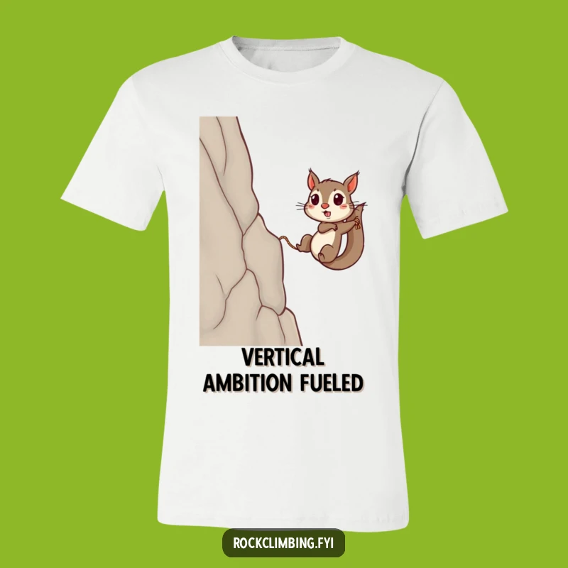 Funny Squirrel Rope Climb T-Shirt: Hilarious Graphic Tee for Extreme Sports and Nature Enthusiasts