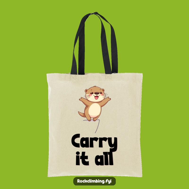Funny Otter Balance Tote Bag - Spacious and Hilarious Carry-All for Nature Lovers