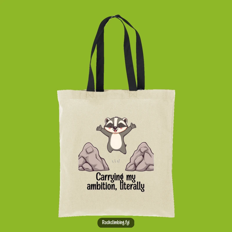 Funny Brave Badger Leaping Tote Bag - Durable & Hilarious Animal Adventure Carryall