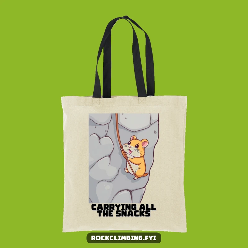 Funny Hamster Rappelling Tote Bag: Carry Your Laughs in this Stylish, Hilarious Gift