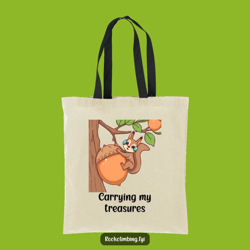 Funny Squirrel Climber Tote Bag - Carry Your Gear in Style