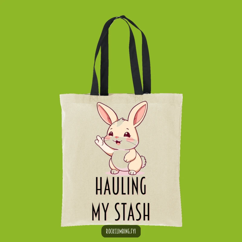 Funny Rabbit Climbing Tote Bag: Carry Your Goals with You, A Practical Funny Gift